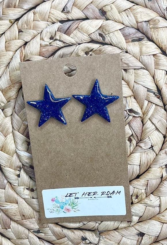 Blue Star Studs.