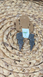 Silver Glitter Electric Earrings