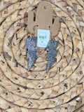 Silver Glitter Electric Earrings