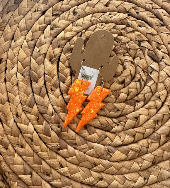 Electric Disco Orange Earrings