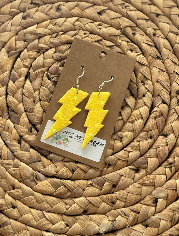 Electric Disco Yellow Earrings